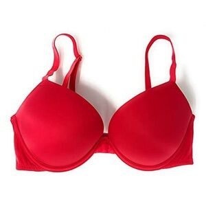 Victoria's Secret red T-Shirt Push-Up Plunge Bra-Size 34B NWOT